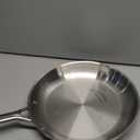 VocVoi 12 inch Tri-Ply Stainless Steel Pan,PFOA&PTFE Free Skillets,Chef's Pans,Dishwasher and Oven Safe Cookware, Works on Induction,Ceramic and Gas Cooktops
