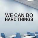 5 x AnFigure Gym Quotes Wall Decals: Inspirational Office Vinyl Art Wall Stickers for Garage Classroom School Workspaces - We Can Do Hard Things 35"X9.8" (Large)
