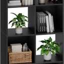 Sweetcrispy 8 Cube Storage Organizer - Open Cube Bookshelf with 4 Removable Back Panels, Display Storage Bookcase for Living Room, Bedroom, Entrance Hall, Home Office47.7" L11.6" W24" H, Black