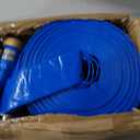 2" x 100 ft Backwash Hose for Swimming Pools, Heavy Duty PVC Lay Flat Water Discharge Hose,Durable Pool Drain Hose with Aluminum Pin Lug Fittings for Pump And Filters