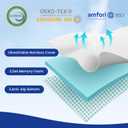Czpalo 4 Inch Gel Memory Foam Mattress Topper Twin XL, Cooling Mattress Topper with Removable & Washable Bamboo Cover, CertiPUR-US Certified