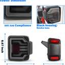 WOLFSTORM LED Tail Lights Fit for 2018-2025 Jeep Wrangler JL/JLU, 2021-2025 Jeep Wrangler 4XE Plugin with Dynamic Running Turn Lights Design LED Tail Light Assembly(Smoked Lens)