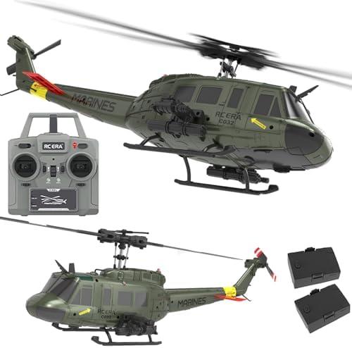 Ssccgym 315MM UH-1 Remote Control Helicopter Aircraft for Adults Expert 6CH C032 RC Heli Maintain Altitude Brushless Motor/Optical Flow Positioning/Fly Upside Down