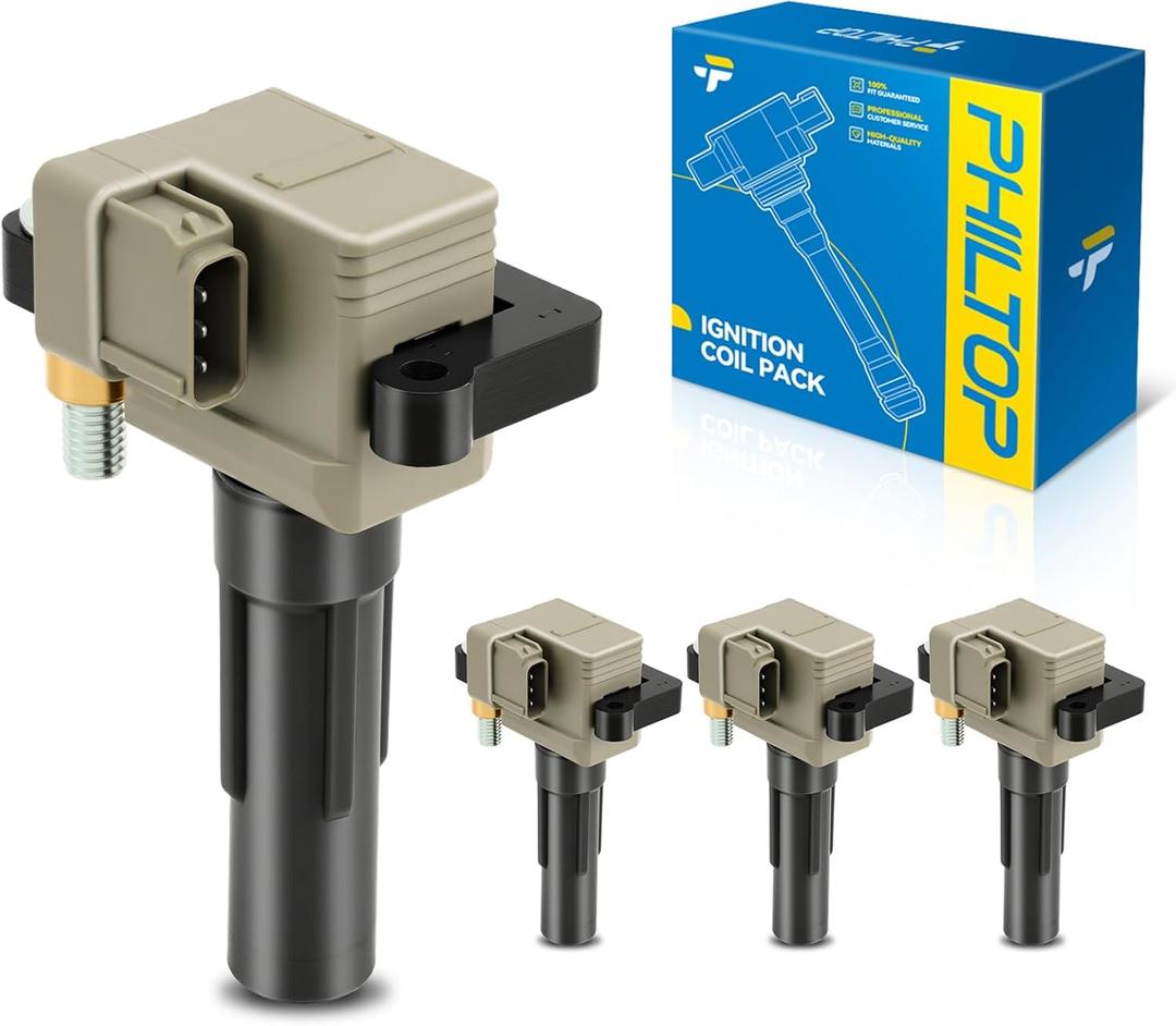 PHILTOP UF508 Ignition Coil Pack Compatible with 2004-2010 Impreza 2.5L GT/WRX/WRX Limited/WRX Premium/WRX STI/WRX STI Limited/WRX STI Special Edition/WRX TR Forester 2.5L XT, Set of 4