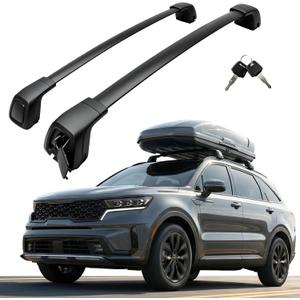 Snailfly Aluminum Roof Rack Cross Bars Fit for 2021-2026 KIA Sorento & Sorento Hybrid with Flush Side Rails, Aerodynamic Rooftop Cargo Carrier Luggage with Anti-Theft Lock (Non-X-LINE)