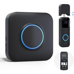 BITIWEND Wireless Doorbell Chime - Compatible with Blink Video Doorbell and Blink Video Doorbell (2nd Gen) (1 Blink Doorbell Extender 1 Chime, Black)