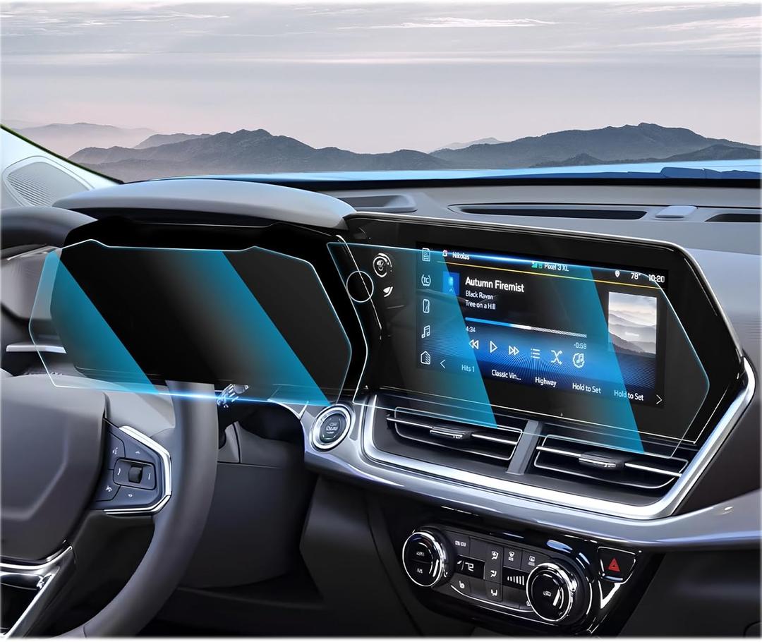For 2024 2025 2026 Chevrolet Trailblazer Screen Protector - (2PCS) 9H HD Tempered Glass - Chevy Trailblazer (LS, LT, Activ, RS) 11 Inch Touchscreen & 8 Inch Instrument Accessories