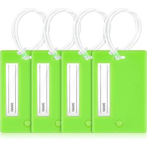 Sodsay Silicone Luggage Tags for Suitcases,4 Pack TSA Approved,Privacy Protection,Cute Travel Tags for Luggage,Travel Essentials,Luggage Identifiers