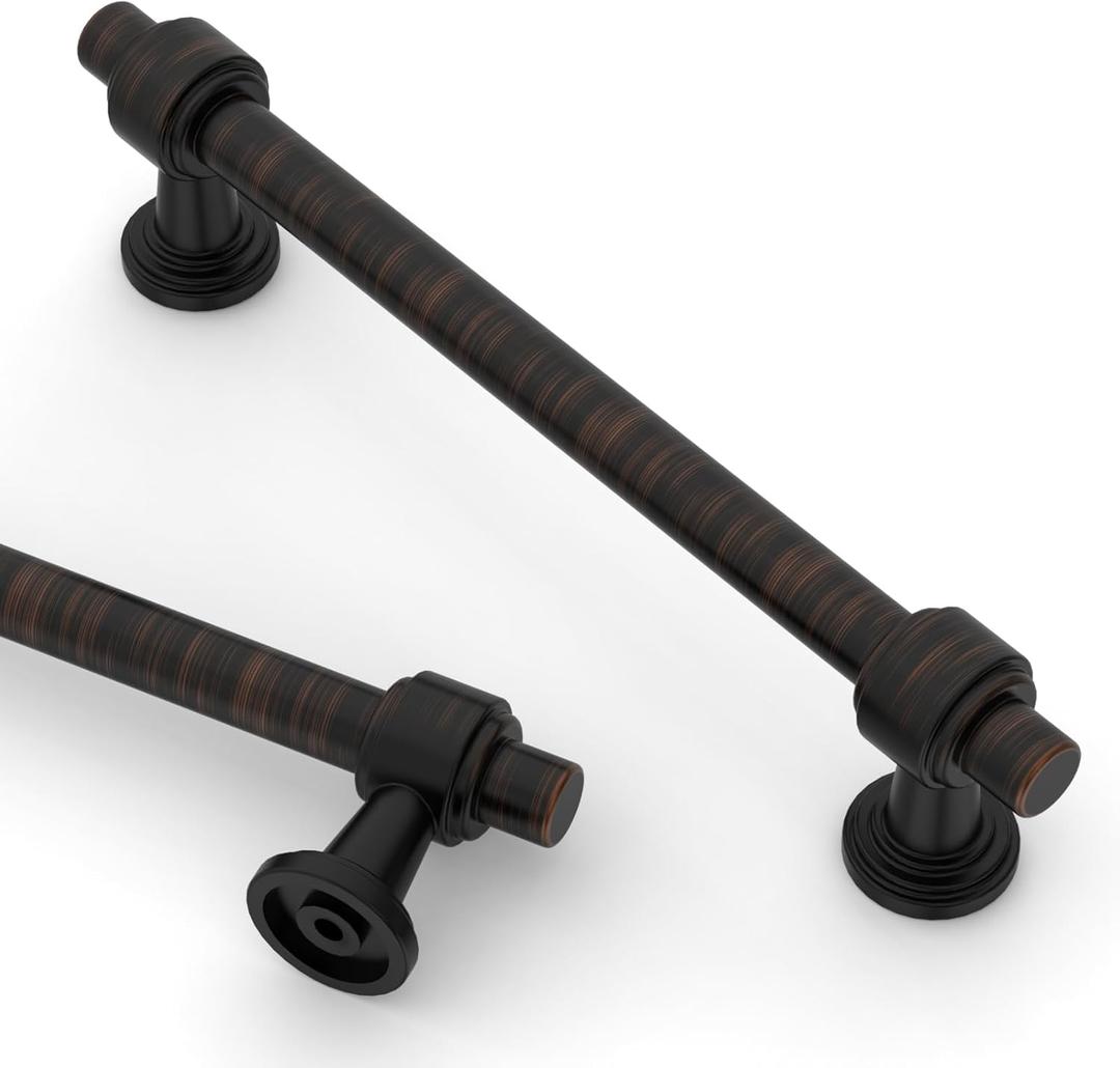 Asidrama 10 Pack 5 Inch(128mm) Oil Rubbed Bronze Kitchen Cabinet Handles, Cabinet Pulls Kitchen Cabinet Hardware for Cupboard Drawer Pulls