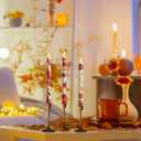 Lebaley 6 PCS Fall Flameless Taper Candle LED 10.6 Inch Fall Taper Candles Battery Operated Candlesticks Fall Candle for Thanksgiving Harvest Wedding Birthday Home Party Dinner Fireplace Decor