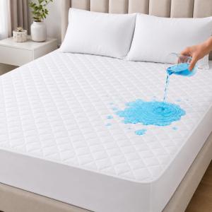 Waterproof Mattress Protector – 100% Polyester Soft Top Fabric (Full)