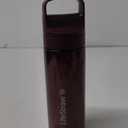 LifeStraw Go Series  BPA-Free Water Filter Bottle for Travel and Everyday use removes Bacteria, parasites and microplastics, Improves Taste, 22oz Merlot Me Away