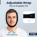 NEWGO Wisdom Teeth Ice Pack Head Wrap for Face Oral Surgery, FSA Eligible, Jaw Ice Pack for Face with 4 Hot Cold Gel Pack for TMJ, Tooth Extraction, Tonsillectomy Recovery (Black)