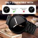Stainless Steel Band and Case Compatible with Samsung Galaxy Watch 8 Band 44mm 40mm, Business Metal Chain Link Bracelet Strap with Hard PC Cover for Samsung Watch 8 40mm 44mm Men Women