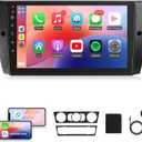 Naifay Android Car Stereo for BMW 328i 335i 325i (E90/E91/E92/E93) 2005-2011 Radio, 9inch Touch Screen for BMW 3 Series Car Stereo with CarPlay Android Auto Bluetooth GPS WiFi Camera Mirrorlink