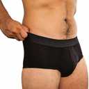 Depend Washable Adult Incontinence Underwear for Men, Reusable, Light Absorbency, Large, Black, 1 Count
