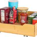 Household Essentials Glidez Bamboo and Steel Pull-Out/Slide-Out Storage Organizer for Under Cabinet Use - 1-Tier Design - Fits Standard Size Cabinet or Shelf, Natural (20")