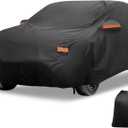 X AUTOHAUX Car Cover Outdoor Waterproof Sun Rain Snow Hail Protection with Left Side Door Zipper Aluminum Film for Kia NIRO