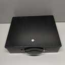 KYODOLED Fireproof Document Box with Key Lock, Large Safe Storage Box for Valuables, Fire Resistance Security Chest, Lock Box for Passport, Cash, Tablet 12.9'' x 10.7'' x 4.2'' Black