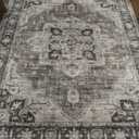 7x9 Area Rug: Washable Vintage Dark Brown Rugs for Living Room
Non Slip Stain Resistant Indoor Floor Carpet for Bedroom Dining Farmhouse Nursery Office Home Decor Kid & Pet Friendly