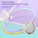 HIRALIY Badminton Rackets Set for Backyards, Badminton Set, Includ 2 Rackets, 6 Birdies, 1 Carrying Bag, Outdoor Game for Adult Family Beginner