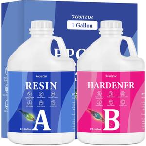 Epoxy Resin 1 Gallon - Crystal Clear Epoxy Resin Kit - Self-Leveling, High-Glossy, No Yellowing, No Bubbles, Perfect for Crafts, Table Tops, DIY 1:1 Ratio