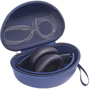Portable Headphone Case for Beats Studio Pro / 3 Solo 3 Solo 4, Over Ear Headphone Storage Case with Large Space Pocket for Cables (BLUE)
