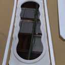 Wavy Full Length Mirror, 71"x30" Full Body Mirror, Flannel Floor Mirror with Stand, Large Mirrors Hanging or Leaning Against Wall for Bedroom Living Room, White (Arch Wavy-beige)