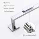 4-Piece Bathroom Hardware Set Chrome Bath Towel Bar Holder Sets Wall Mounted Stainless Steel Square Bathroom Accessory Kit, Polished Chrome 23.6 Inch