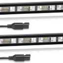 BUNKER INDUST 2 Pcs 14 Inch Flood LED Light Bar with DT Connector, 4200LM Single Row Slim LED Light Pods Driving Off Road Work Lights for Trucks ATV UTV SUV Boat