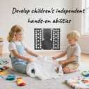 Mini Toddler Shirt Folding Board & Shirt Folder (Ages 1-7), Small Portable Clothes Folder, Build Independence & Fine Motor Skills(Black)