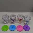 Home Tune 16oz Kids Tumbler Water Drinking Cup 4 Pack - BPA Free, Straw Lid Cup, Reusable, Lightweight, Spill-Proof Water Bottle with Cute Design for Girls & Boys (Unicorn & Mermaid & Dinosaur & Fruit)