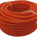 Flexible Polyethylene HDPE Non-Split Corrugated Wire Loom Tubing (Orange, 1" Dia. x 100 ft)