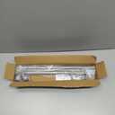 Silver Curtain Rods for Windows with Brackets,5/8 Inch Diameter Small Window Curtain Rod 28 to 48 Inches,Easy Install Drapery Rods,Gray