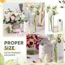 Nuogo 12 Pcs Plastic Cylinder Vases Tall Plastic Flower Vases for Centerpieces Hurricane Candle Holder for Home Wedding Office Party Formal Dinners Decorations (4''/6''/8'')