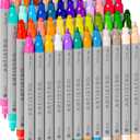 ARTISTRO 48 Acrylic Paint Markers for Rock, Fabric, Wood, Glass, Craft, Decoration - Dual-Tip Paint Pens - Stocking Stuffers, Christmas Gift Idea for Teens, Grandkids, Kids - Art Supplies