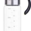 Olive Oil Dispenser Bottle, 12 Oz Glass Oil Dispenser for Kitchen with Drip-Free Stainless Steel Spout, Leak-Proof, with Measurement Markings for Cooking, Vinegar, & Soy Sauce - Dishwasher Safe