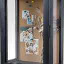 MyGift Deep Shadow Box Frame 11x15 Inch, Wall Mounted Display Case for Flowers, Picture, Vintage Coal Black Finish and Cork Backing, Solid Wood, Clear Acrylic Panels, Hinged Door Magnetic Closure