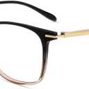 Firmoo Blue Light Glasses for Women Men, Reading Glasses 0.0x-3.0x, Ultra Light Square Frame, Premium TR90 & Metal Blend