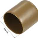 uxcell 50pcs Rubber End Caps 26mm(1 Inch) ID Vinyl PVC Round Tube Bolt Cap Cover Screw Thread Protectors Light Brown