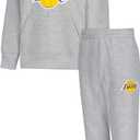 Ultra Game Youth NBA Official Super Soft Hoodie Sweatshirt and Sweatpants Joggers Set (18-20, Heather Gray)