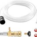 JOEJET Downstream Injector for Pressure Washer, Fixed Chemical Injector Kit with 3/8 Inch Quick Connect, 10 Ft Siphon Hose, 3-5 GPM