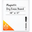 Mr. Pen- Dry Erase Board, 14” x 11”, White Frame | Includes Black Dry Erase Marker, Small Mini White Board for Students, Fridge, Wall, Locker, Double Sided Tapes Included