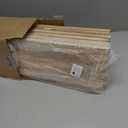 WOPITUES Wood Floating Shelves Set of 6, Shelves for Wall Decor, Farmhouse Shelf for Bedroom, Bathroom Storage Shelves, Book Shelves for Living Room - Rustic Brown (16.5 Inch)