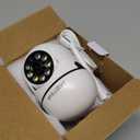 JAIOTlink 1080P Security Camera Wired, Baby Monitor with 360° Pan/Tilt, 2-Way Audio, Color Night Vision, AI Detection, SD/Cloud Storage, 2.4G/5GHz WiFi Home Surveillance Cam, Compatible with Alexa, Color: White (Wall Mount)