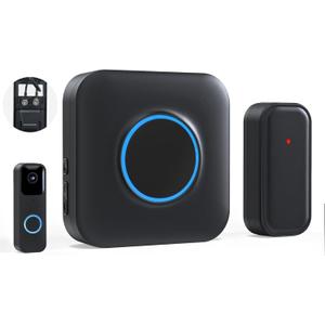 BITIWEND Wireless Doorbell Chime for Blink - Compatible with Blink Video Doorbell and Blink Video Doorbell (2nd Gen) with Wired Transmitter (1 Video Doorbell Extender 1 Receiver (Black)