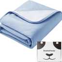 BubblePanda Rayon Made from Bamboo Baby Blanket for Boys Girls Neutral Soft Crib Blanket Toddler Quilt Comforter Newborn Nursery 30 x 40 Inch Blue