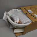 Collapsible Baby Bathtub - Large Baby Bath Tub with Thermometer & Cushion | Travel Portable Newborn Infant Bathtub | Foldable Toddler Bathtub for Baby 0 to 36 Months (Grey)