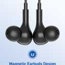 iMangoo for Apple MFi-Certified Headphones for Lightning Wired Earbuds Magnetic Ear Buds with HiFi Bass,3 Ear Tips Mic Corded Earphones for Gym, Commuting for iPhone 14 Plus 13 12 11 Pro Max Black