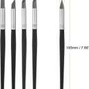 2 x HARFINGTON 5pcs Clay Sculpting Tool, 5 Size Clay Sculpting Shaper Rubber Tip Shaping Pen Silicone Brushes Shaping Carving Tool for Ceramic Sculpture Polymer Clay, Gray